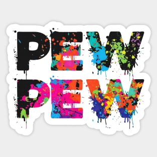 Pew Pew - Funny Paintball Sticker